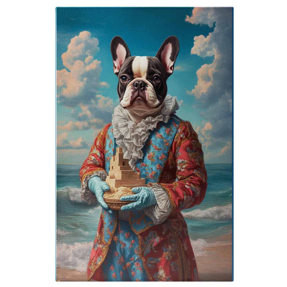 Tablou Canvas Personalizat Rege pe Plajă Construind Castele de Nisip
Marime 40x25CM [1]