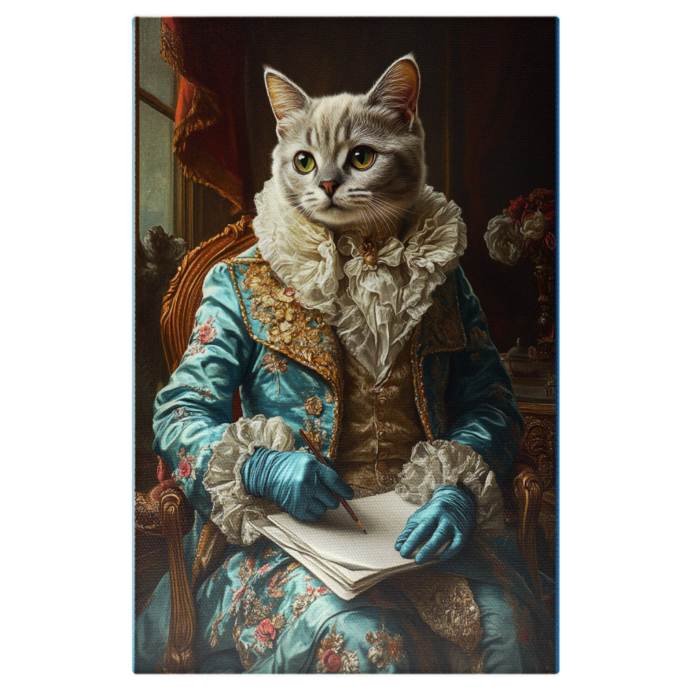  Tablou Canvas Personalizat Rege Pe Tron Cu Scrisori Și Detalii AuriiMarime 120x80CM [1]