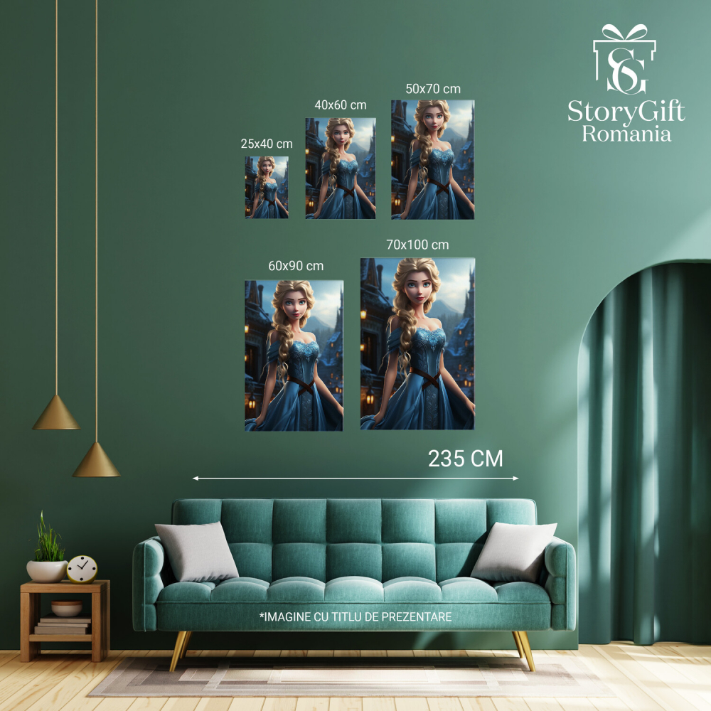 Tablou Canvas - Regina Elsa din Frozen în Regatul Frumuseții, Marime 40x25CM [3]