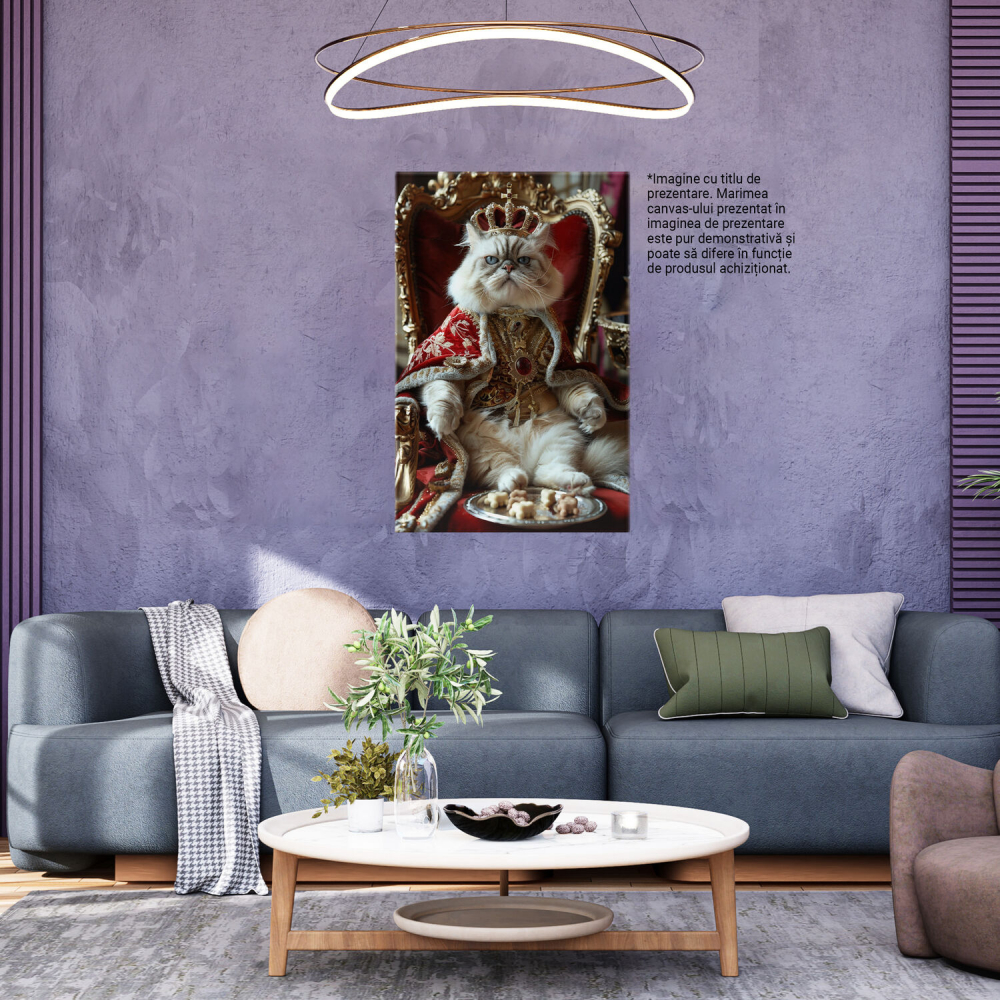 Tablou Canvas Regina Felinelor Prietenoase, Marime 40x25CM [3]