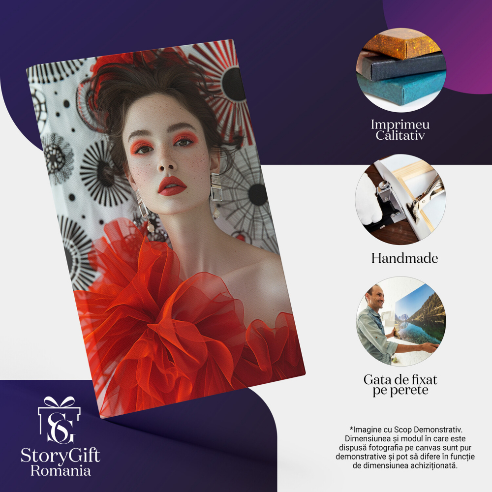 Regina Hainelor și a Machiajului Roșu - Eterna Flacără a Creativității, Marime 40x25CM [2]