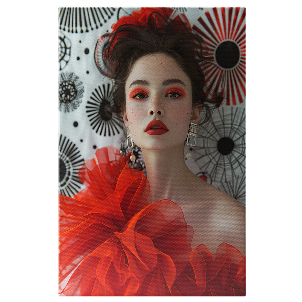 Regina Hainelor și a Machiajului Roșu - Eterna Flacără a Creativității, Marime 40x25CM [1]