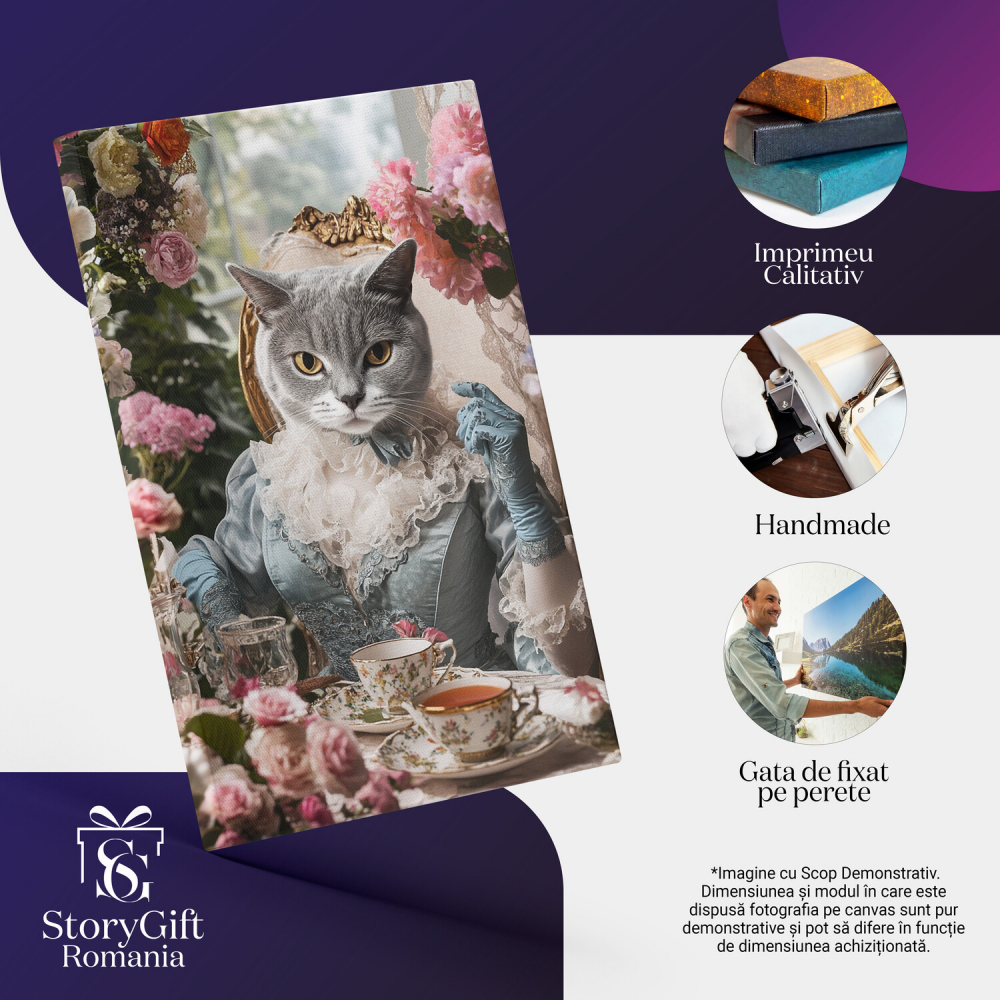 Tablou Canvas Personalizat - Animal Regină în Gradină cu Ceai
Marime 40x25CM [4]