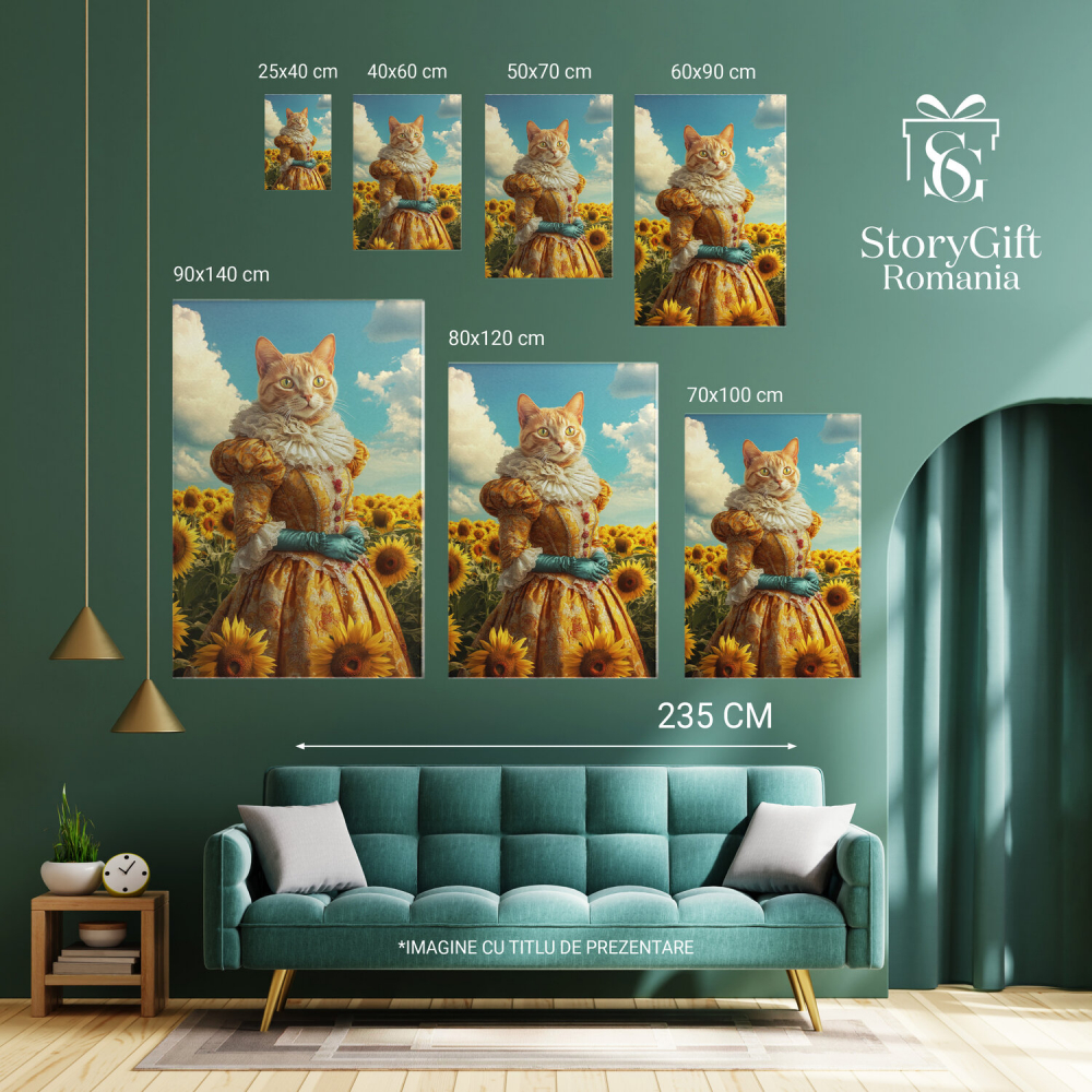 Tablou Canvas Personalizat - Animal Regină în Lan de Floarea-Soarelui





Marime 70x50CM [6]