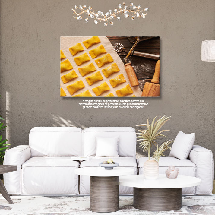 Tablou Canvas: Retete Italienesti - Paste Tortellini Cu Branza Ricotta 40x25CM [3]