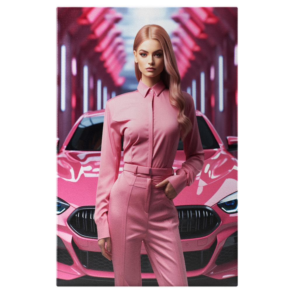 Tablou Canvas - Rozul Magic Barbie și Secretul Mașinii Decapotate Fermecate, Marime 40x25CM [1]