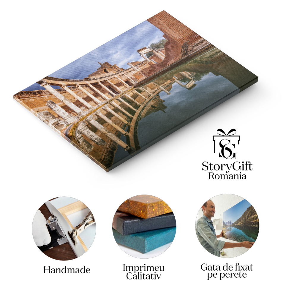 Tablou Canvas Ruine Arheologice Sub Apă - Artă Istorică Fascinantă, Marime 40x25CM [2]