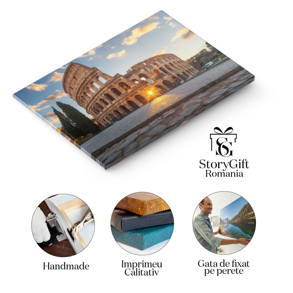 Tablou Canvas: Ruinele Romei - Bucurie pentru Calatori 40x25CM [2]