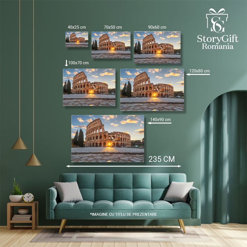 Tablou Canvas: Ruinele Romei - Bucurie pentru Calatori 40x25CM [5]