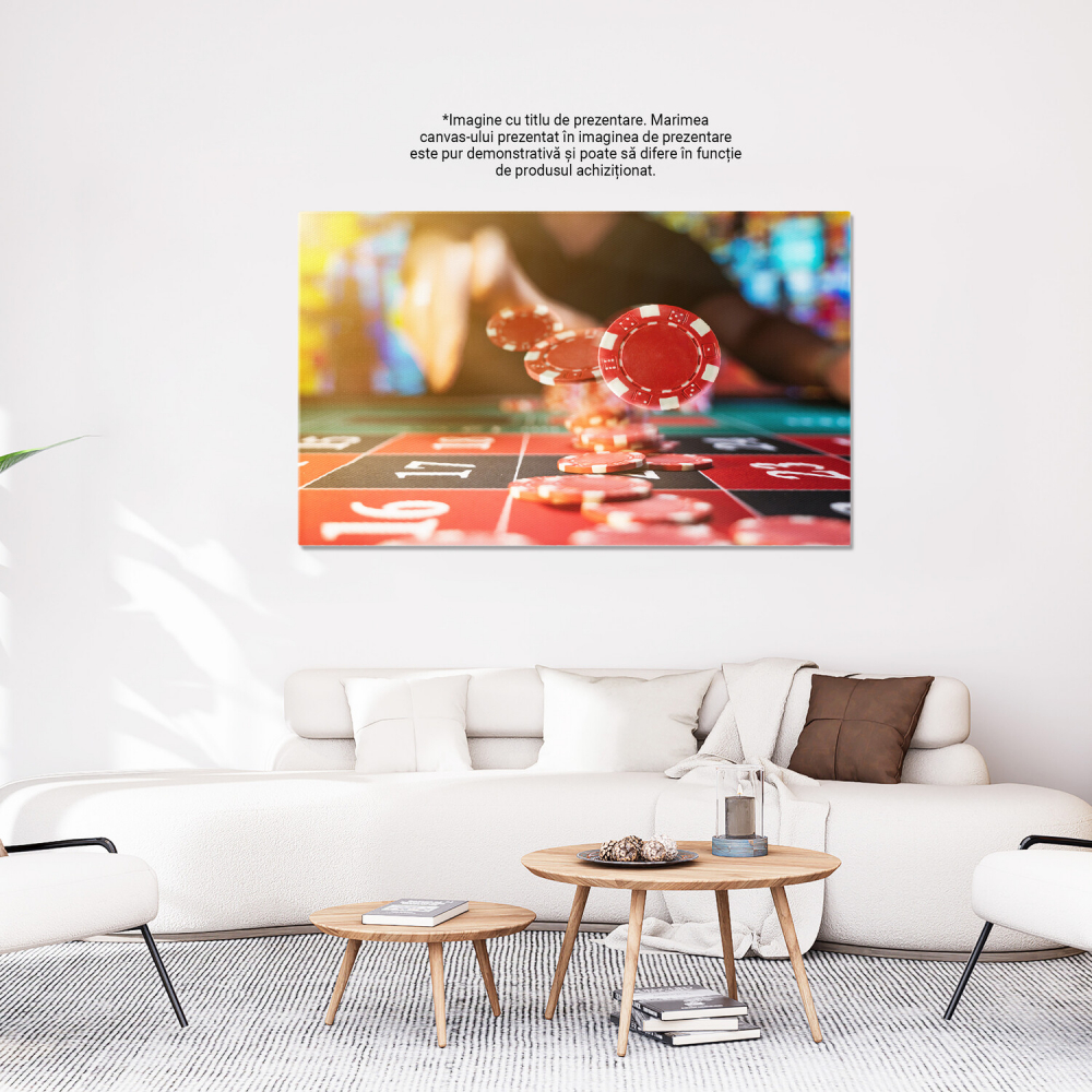 Tablou Canvas: Ruleta Vieții – O Metaforă a Norocului și Deciziilor, Marime 40x25CM [3]