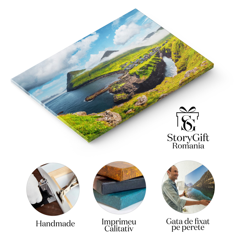 Viață Rurală în Insulele Feroe - Simplitatea Naturii, Marime 40x25CM [2]