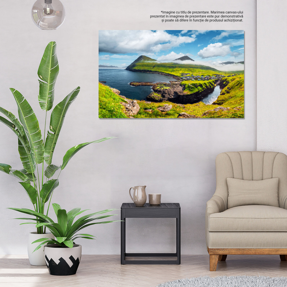 Viață Rurală în Insulele Feroe - Simplitatea Naturii, Marime 40x25CM [3]