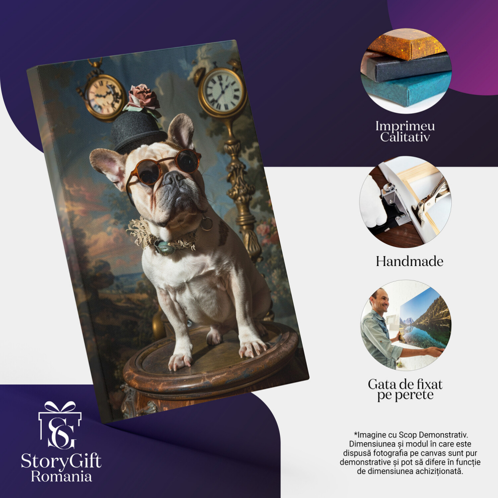 Seara Impresionantă a Domnului Dog - Câine Pregătit de Carnaval cu Ochelari, Marime 40x25CM [2]