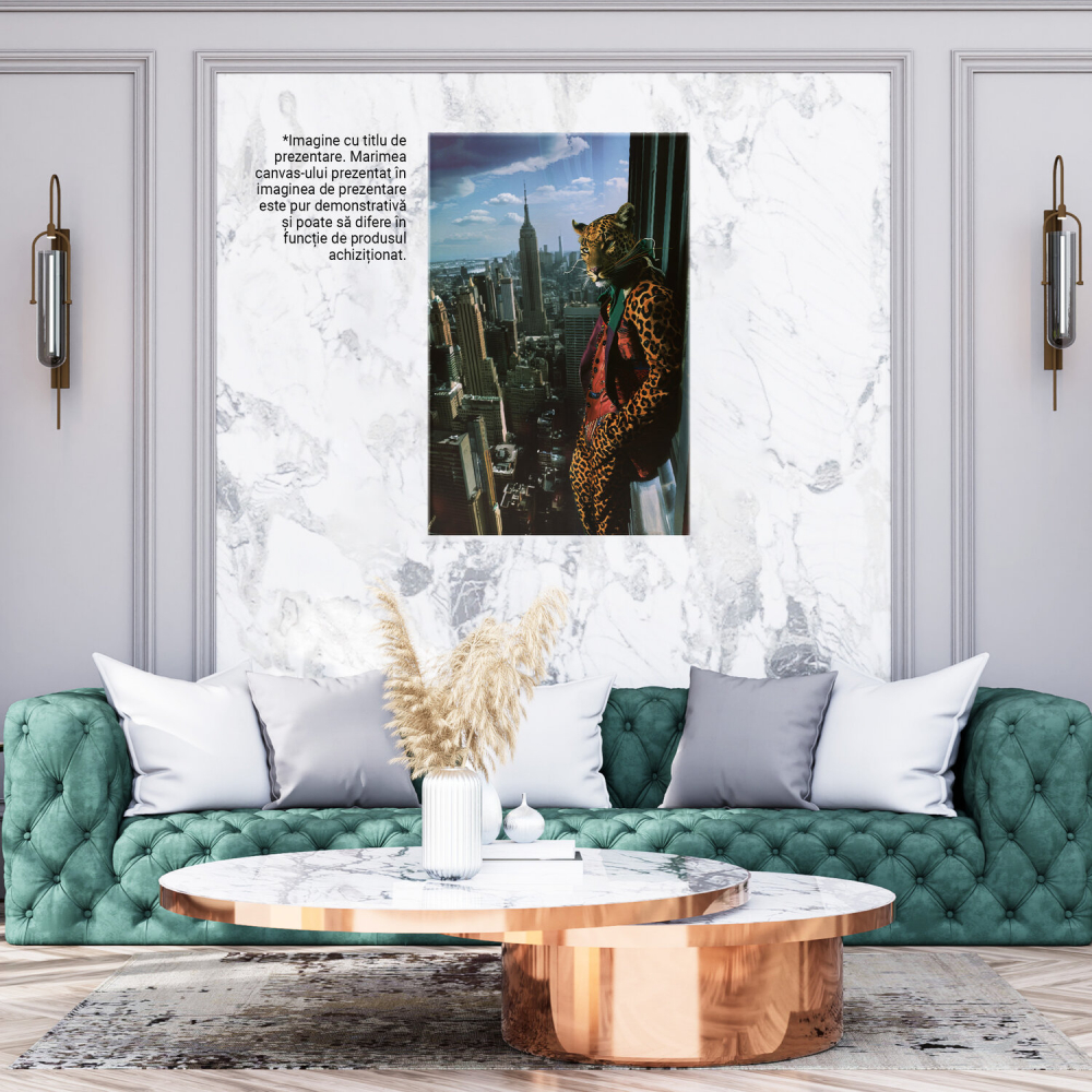 Șeful Leopard cu Vestă și Sacou – Pictură Digitală, Marime 40x25CM [3]