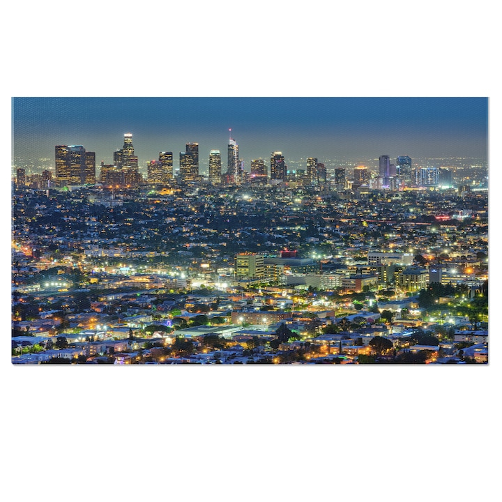 Tablou Canvas Silueta orasului Los Angeles, California, skyline, urban, peisaj urban, America 40x25CM [1]
