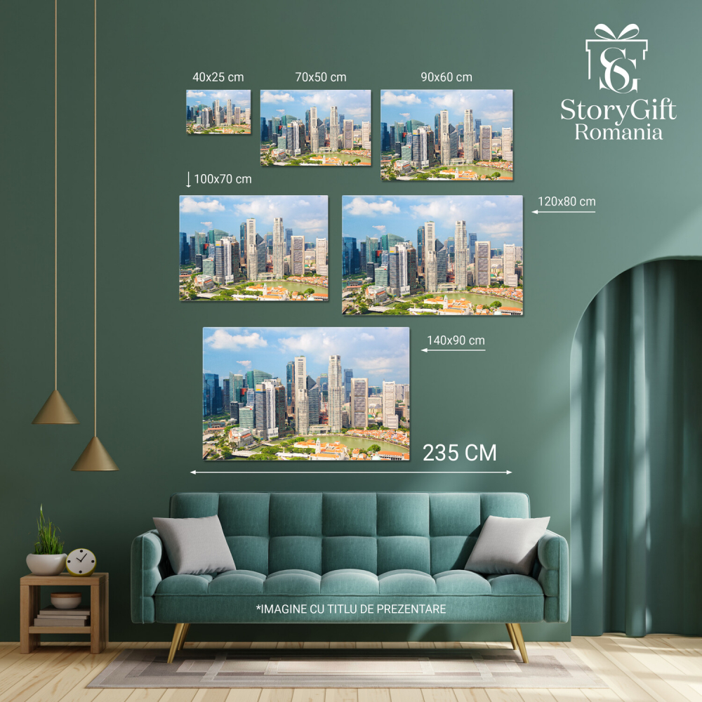 Singapore Urban: Arhitectură și Zgârie-Nori, Marime 40x25CM [4]