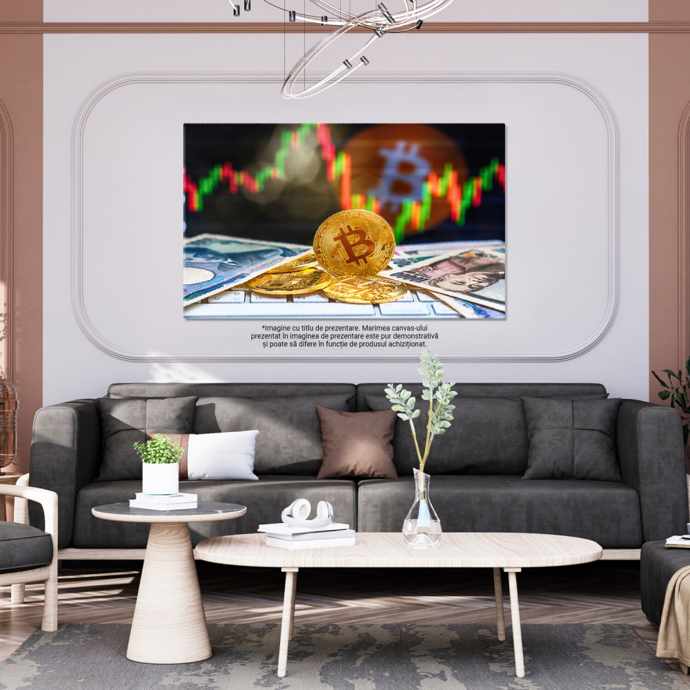 Skyline Chicago Nocturn – Tablou Canvas, Marime 40x25CM [3]