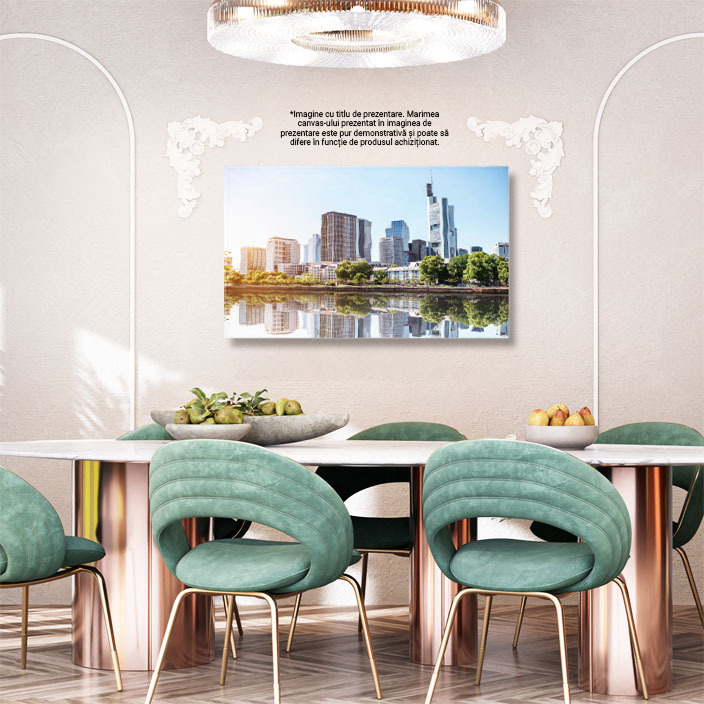 Tablou Canvas Skyline Frankfurt Noaptea 2023, frankfurt, arhitectura, noapte, skyline, Germania 2038 40x25CM [3]