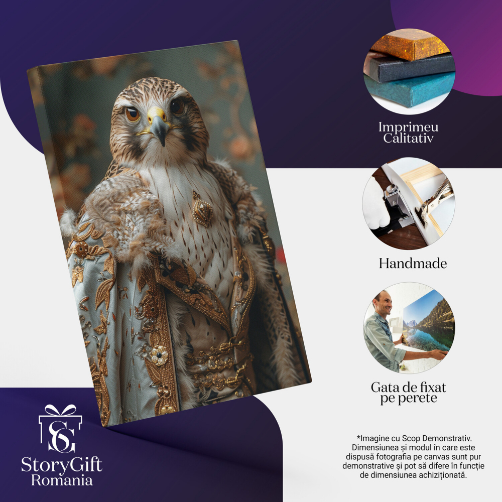 Șoimul Rege al Văzduhului - Stăpânul Aerului în Straie de Împărat, Marime 40x25CM [2]