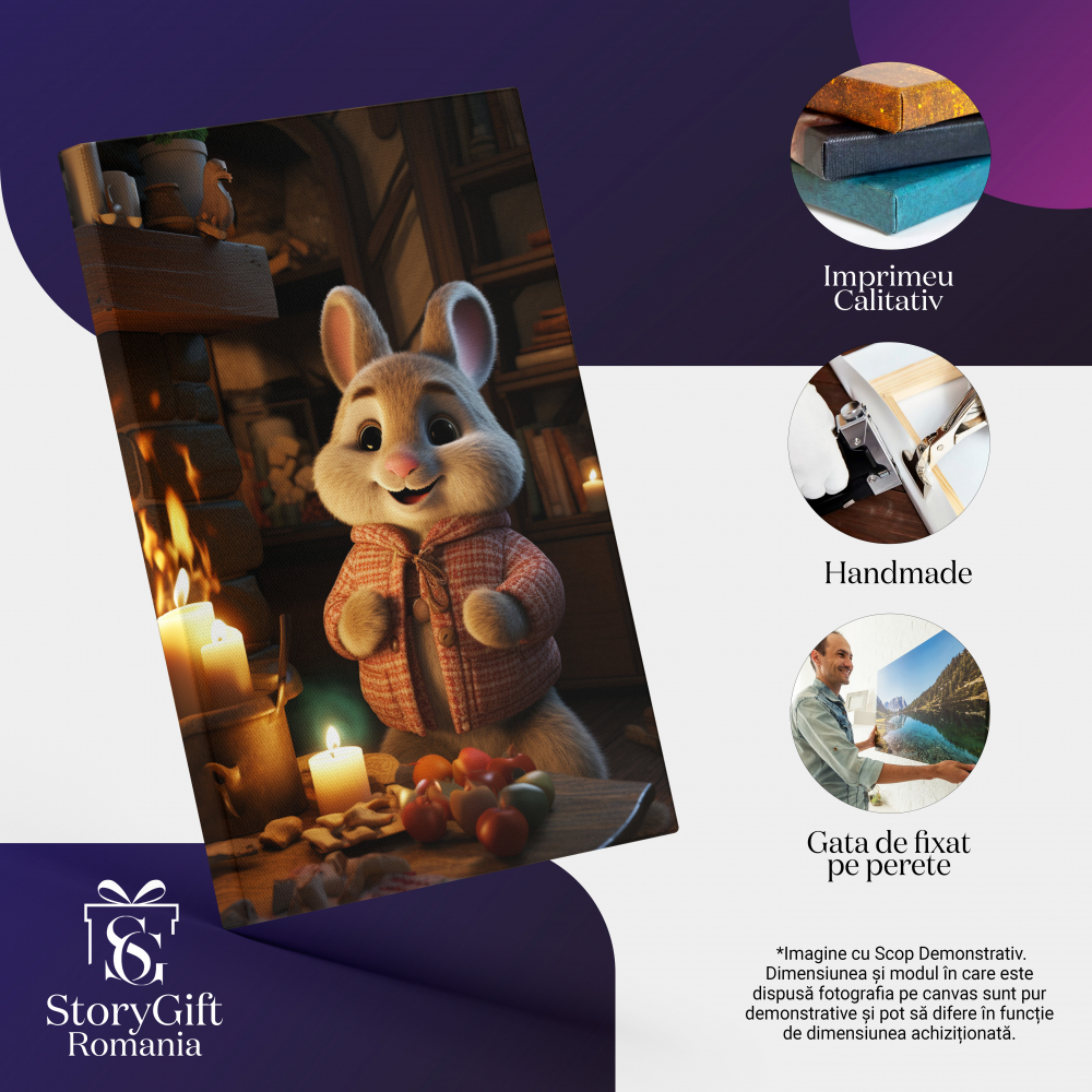 Tablou Canvas:  Soricel la Masa O Gustare intr-o Atmosfera Calduroasa - Fotografie de Animale Pictura Digitala 40x25CM [2]