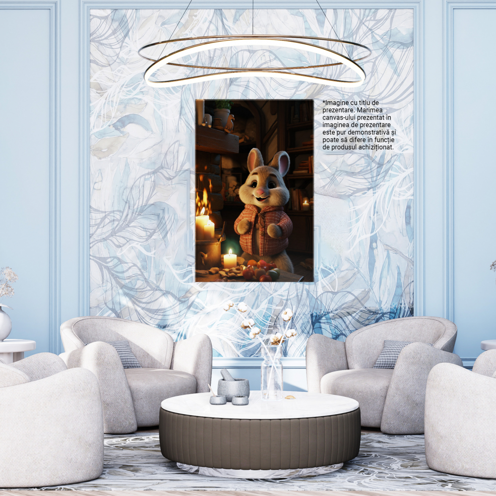 Tablou Canvas:  Soricel la Masa O Gustare intr-o Atmosfera Calduroasa - Fotografie de Animale Pictura Digitala 40x25CM [4]