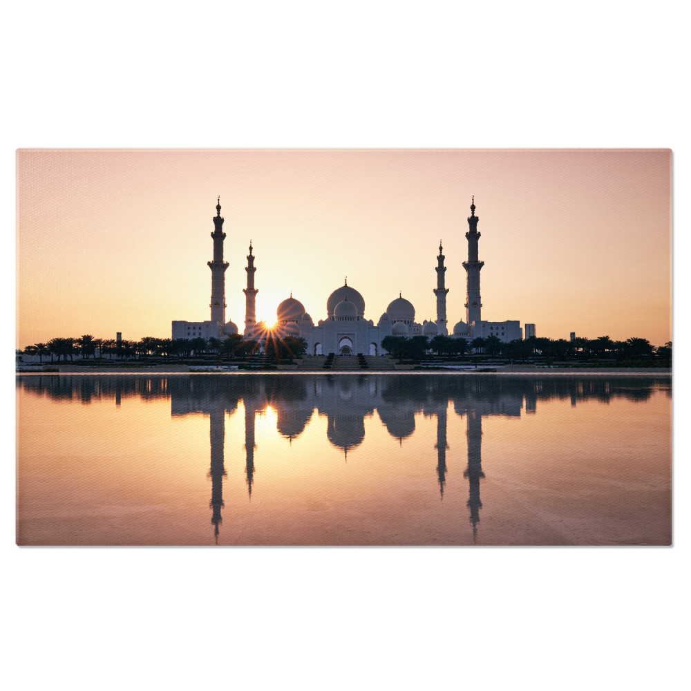 Tablou Canvas: Reflexia Splendorii Moscheei Sheikh Zayed, Marime 40x25CM [1]