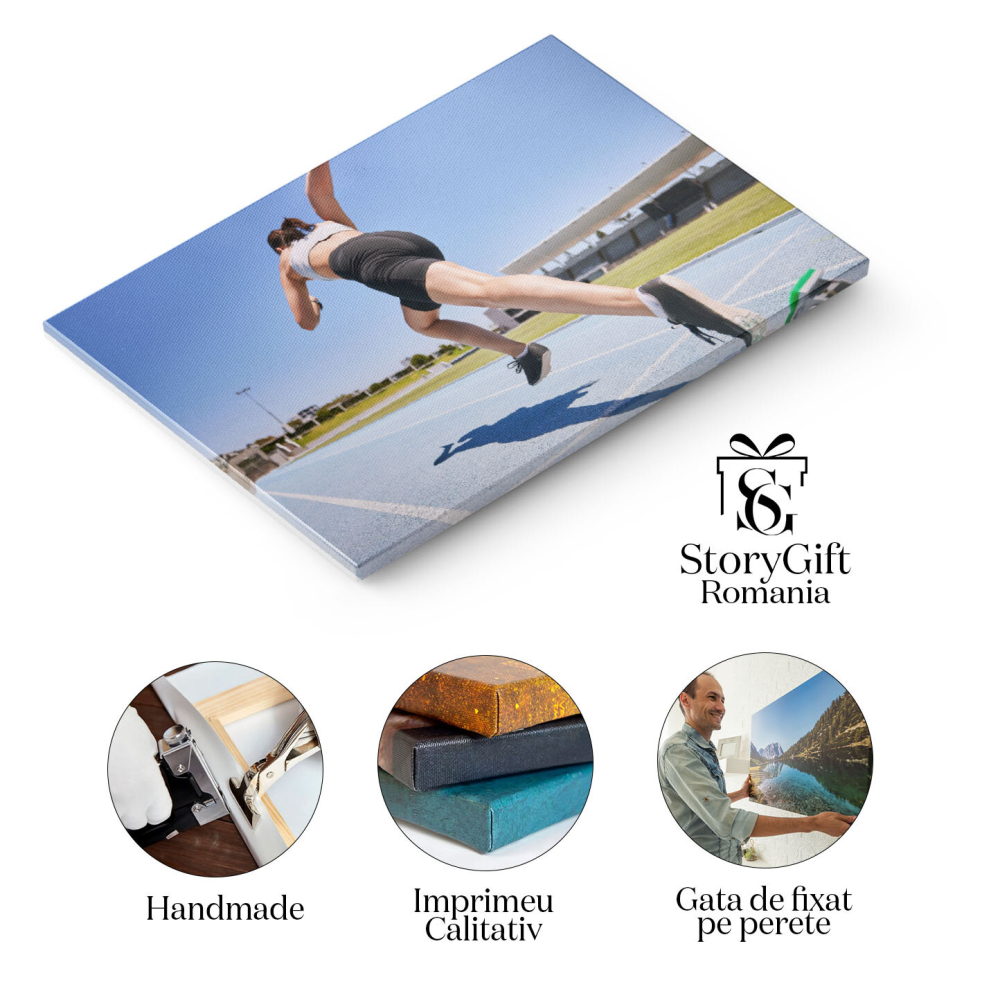 Tablou Canvas - Start in Cursa: Alergatori in Antrenament 40x25CM [2]