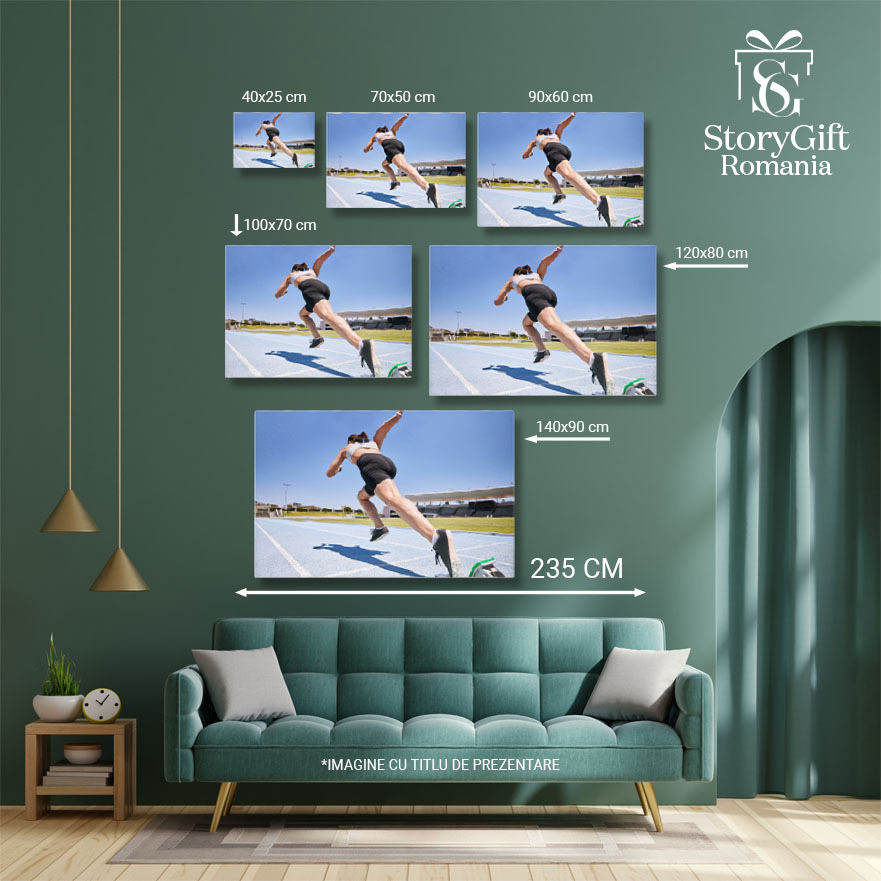 Tablou Canvas - Start in Cursa: Alergatori in Antrenament 40x25CM [5]