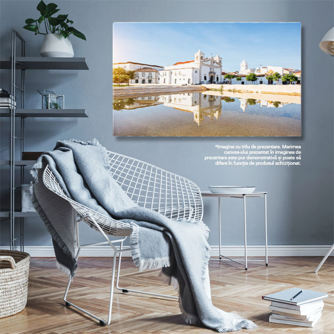 Tablou Canvas Staunea Veche Lagos din Portugalia, Algarve, oras, biserica, alb, vechi, cladire, calatorie 2639 40x25CM [3]