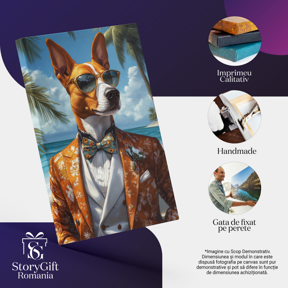 Tablou Canvas Personalizat Stil Aristrocrat Pe Plajă TropicalăMarime 40x25CM [4]