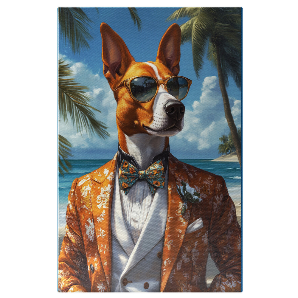 Tablou Canvas Personalizat Stil Aristrocrat Pe Plajă TropicalăMarime 40x25CM [1]