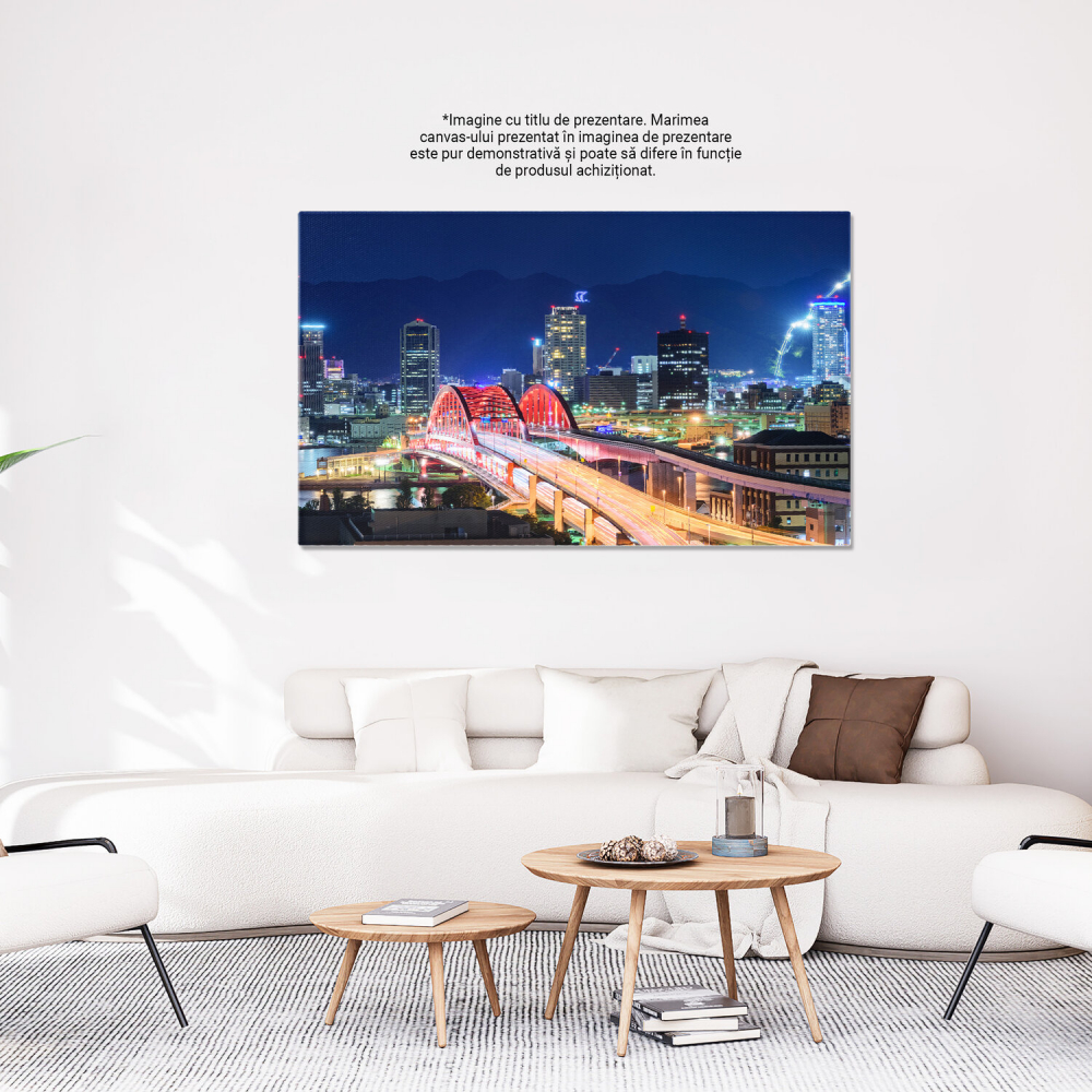 Tablou Canvas: O Perspectivă Urbană asupra Străzilor Aglomerate ale Asiei, Marime 40x25CM [3]