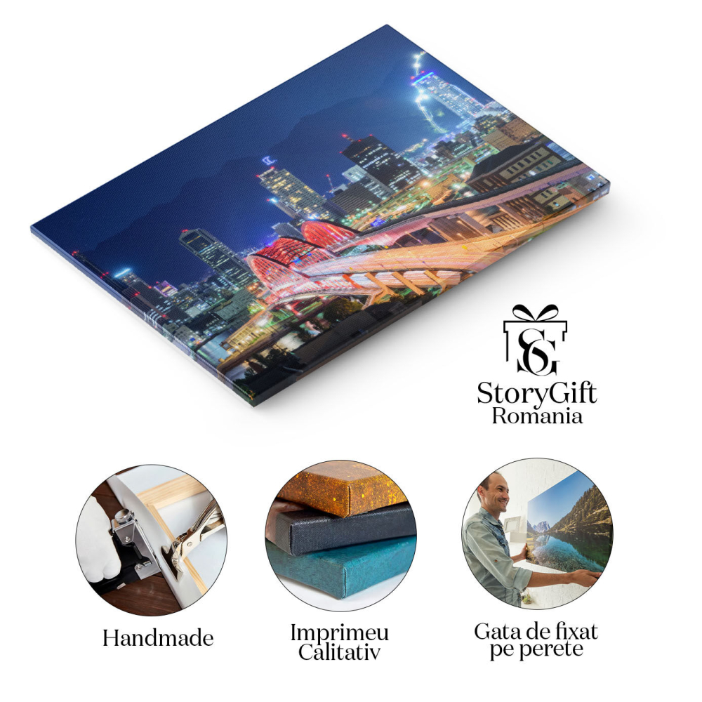 Tablou Canvas - Strazile Aglomerate ale Asiei: O Perspectiva Urbana 40x25CM [2]