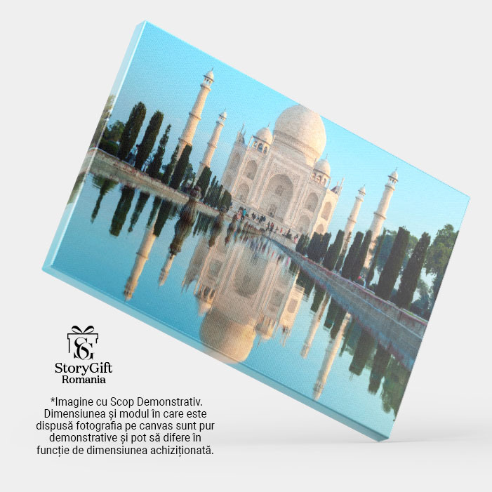 Tablou Canvas Taj Mahal in Agra, India, Taj Mahal, India, Agra, monument, mausoleu, calatorie 4428 40x25CM [4]