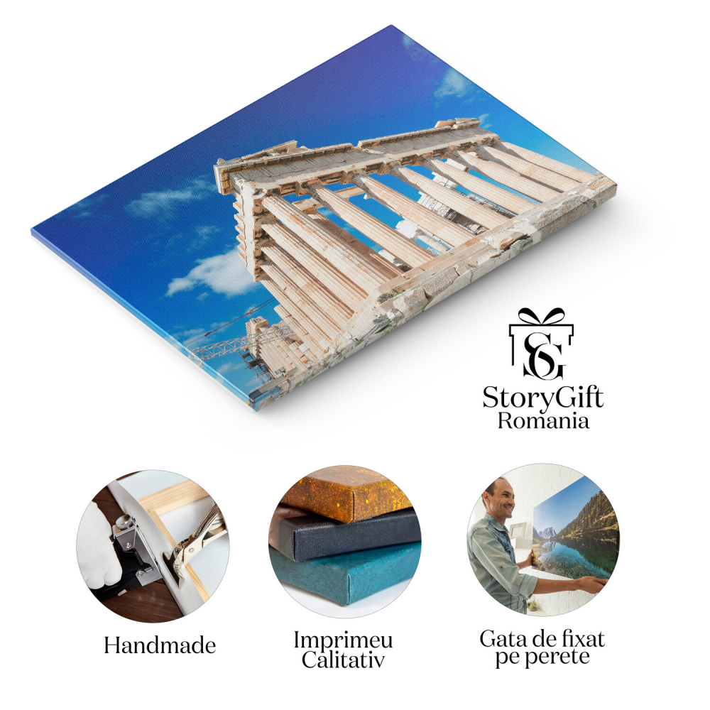 Templul Erechtheion în Acropolele Atenei, Marime 40x25CM [2]