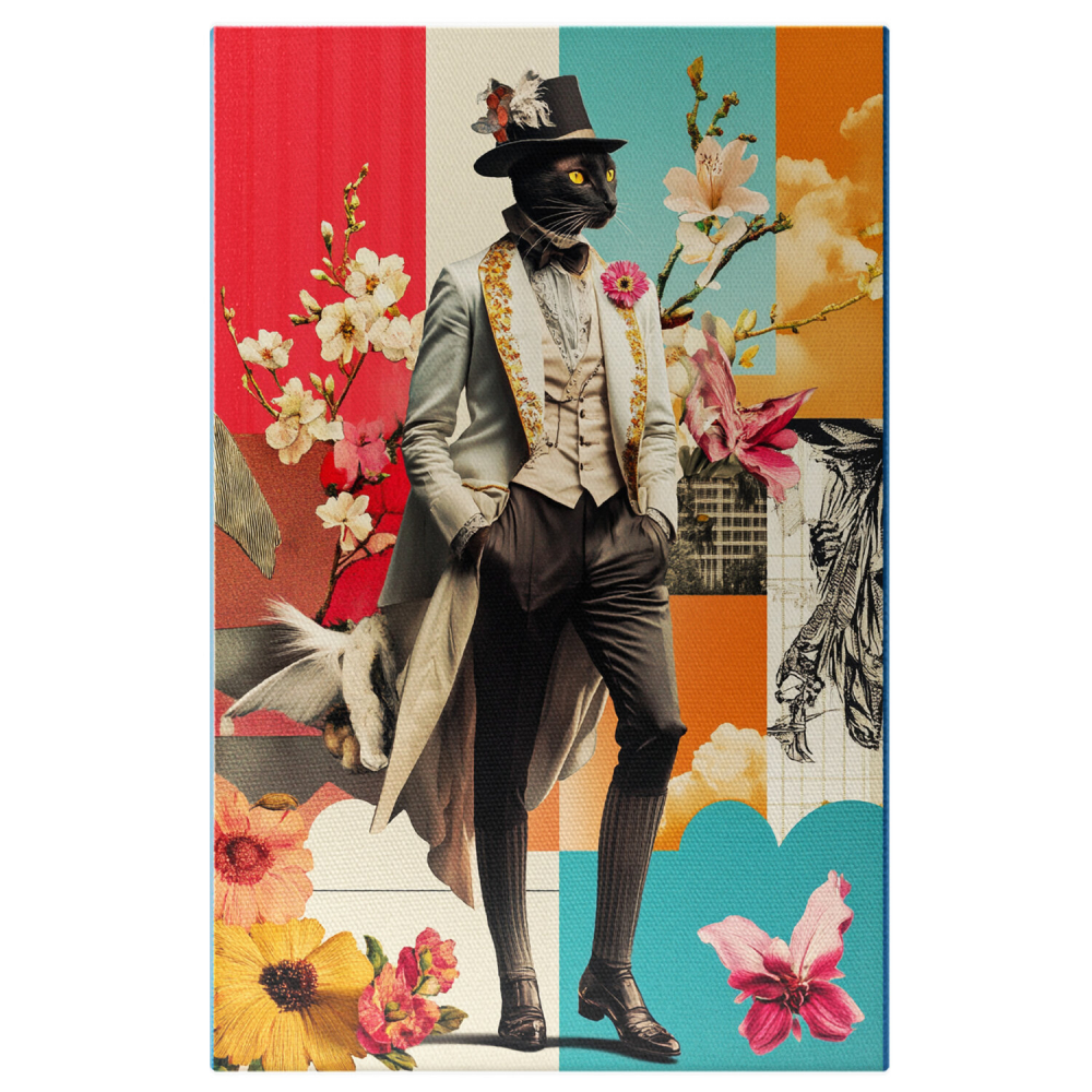 Tinuta Elegantă cu Jupon Alb și Pălărie cu Pană și FluturiMarime 40x25CM [1]