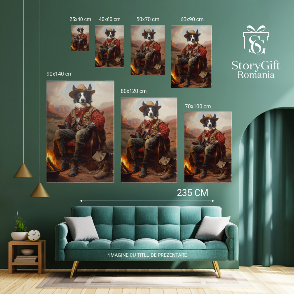 Tablou Canvas Personalizat Cowboy în Vestul SălbaticMarime 40x25CM [6]