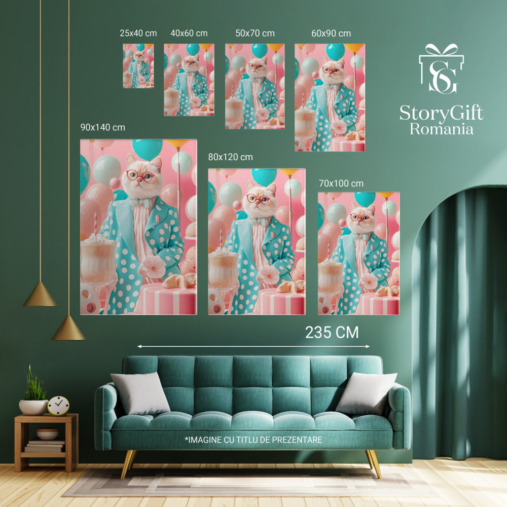 Sărbătoare cu Animalul Tău - Baloane Colorate și Papion Floral
Marime 40x25CM [6]