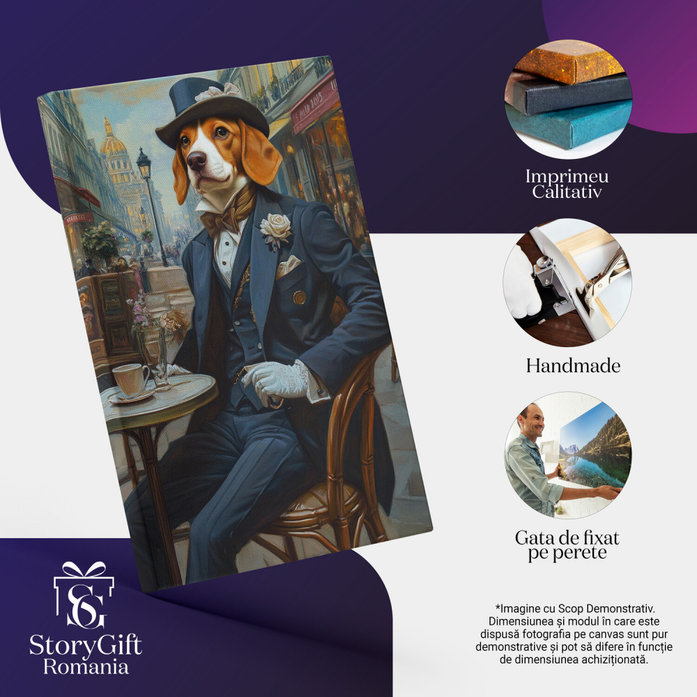  Tablou Canvas Personalizat Ținută Aristocrată La CafeneaMarime 40x25CM [4]