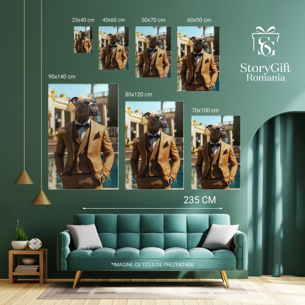  Tablou Canvas Personalizat Ținută Elegantă Crem Cu Piscină RegalăMarime 100x70CM [6]