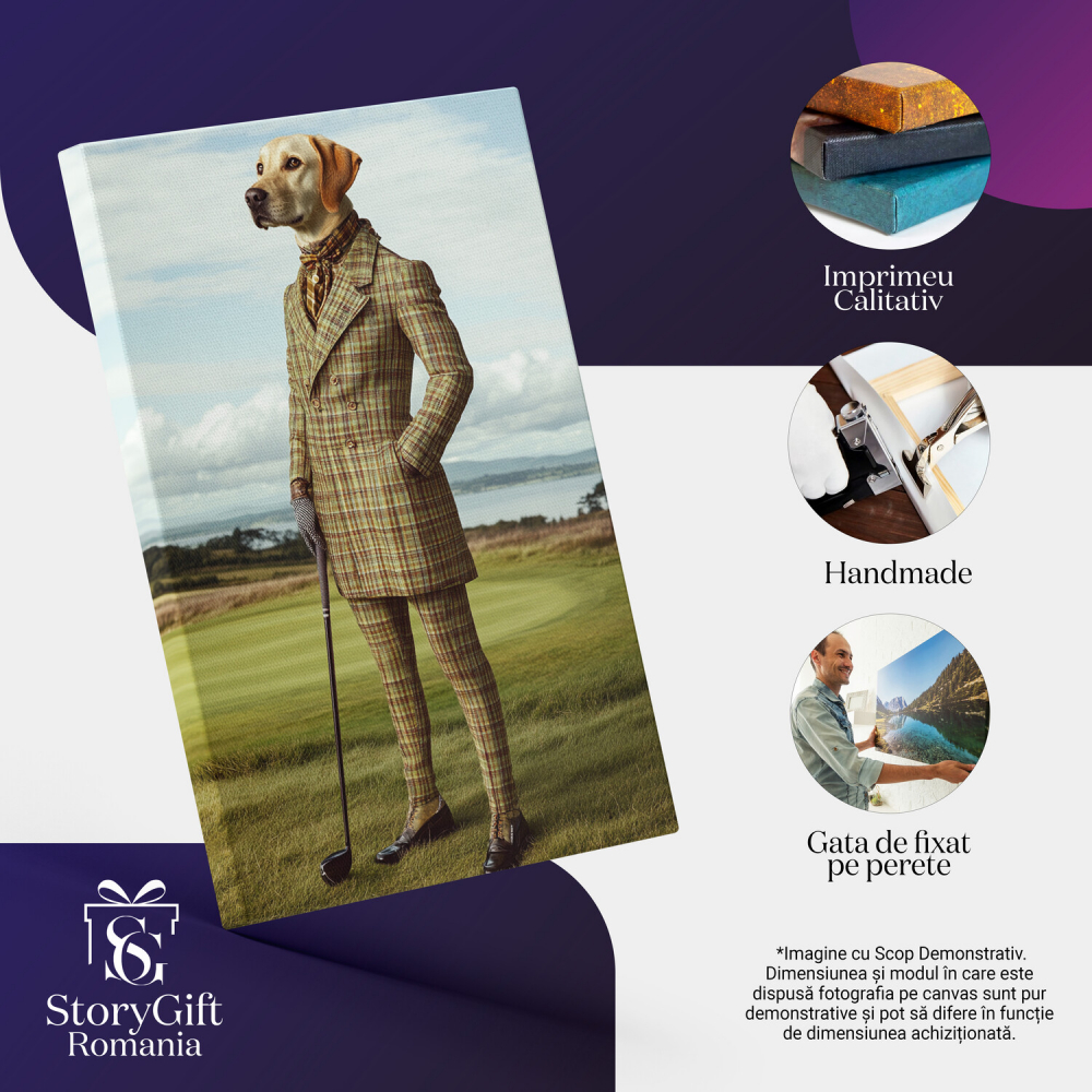 Tablou Canvas Personalizat Ținută Elegantă în Carouri pe Terenul de Golf
Marime 100x70CM [4]