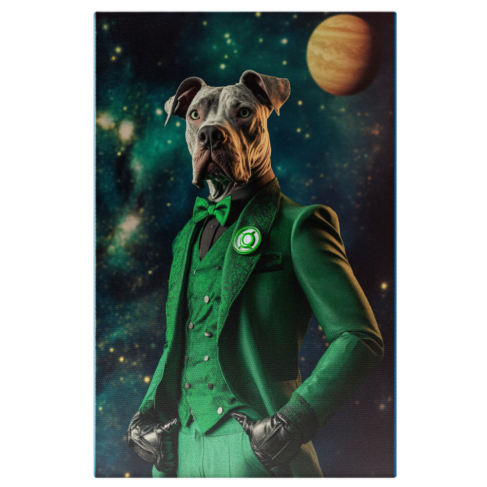  Tablou Canvas Personalizat Costum Galactic Verde Neon Cu PapionMarime 40x25CM [1]