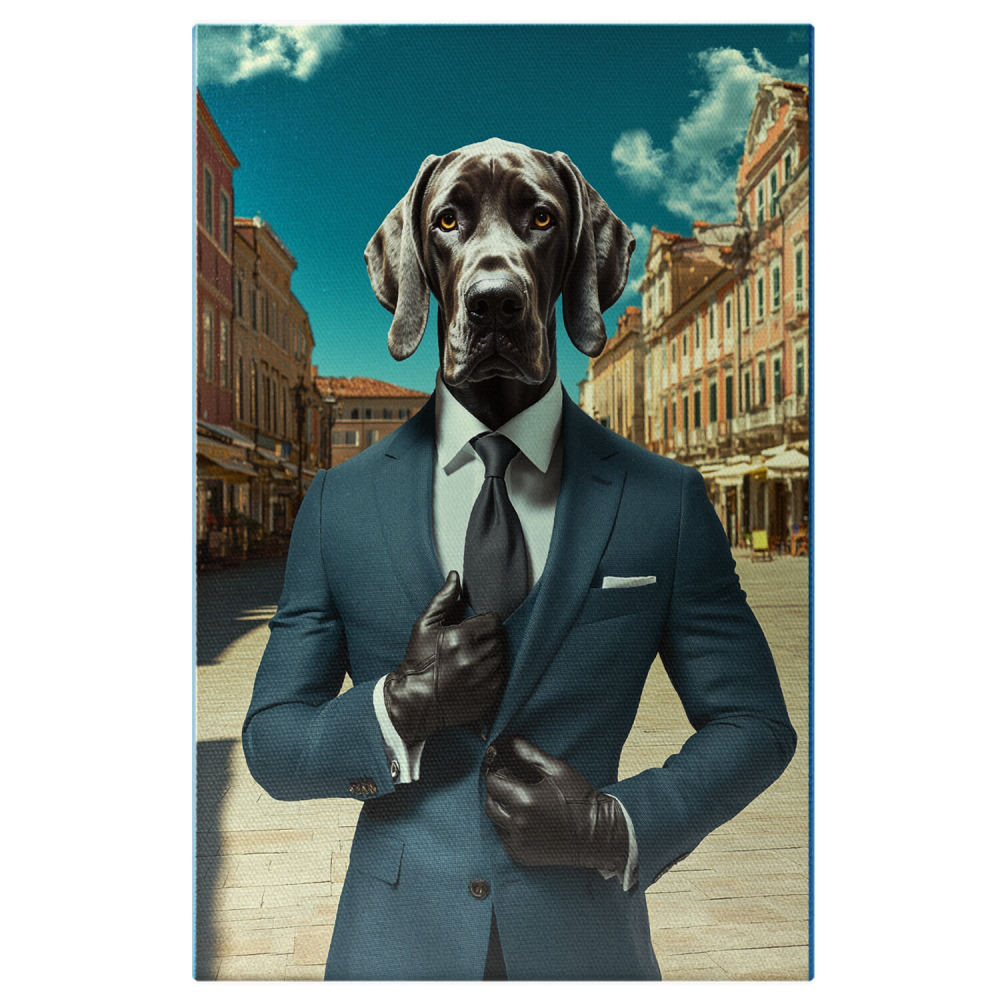  Tablou Canvas Personalizat Ținută Office Masculină Pe Străzile Din RomaMarime 120x80CM [1]