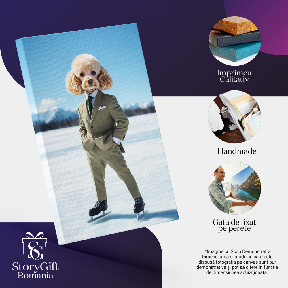  Tablou Canvas Personalizat Patinaj Artistic Pe Lac În Costum ElegantMarime 40x25CM [4]