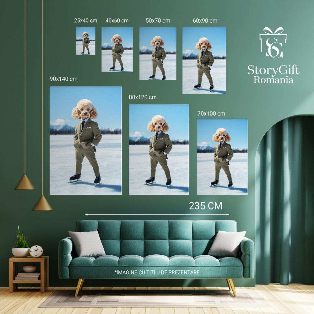  Tablou Canvas Personalizat Patinaj Artistic Pe Lac În Costum ElegantMarime 40x25CM [6]