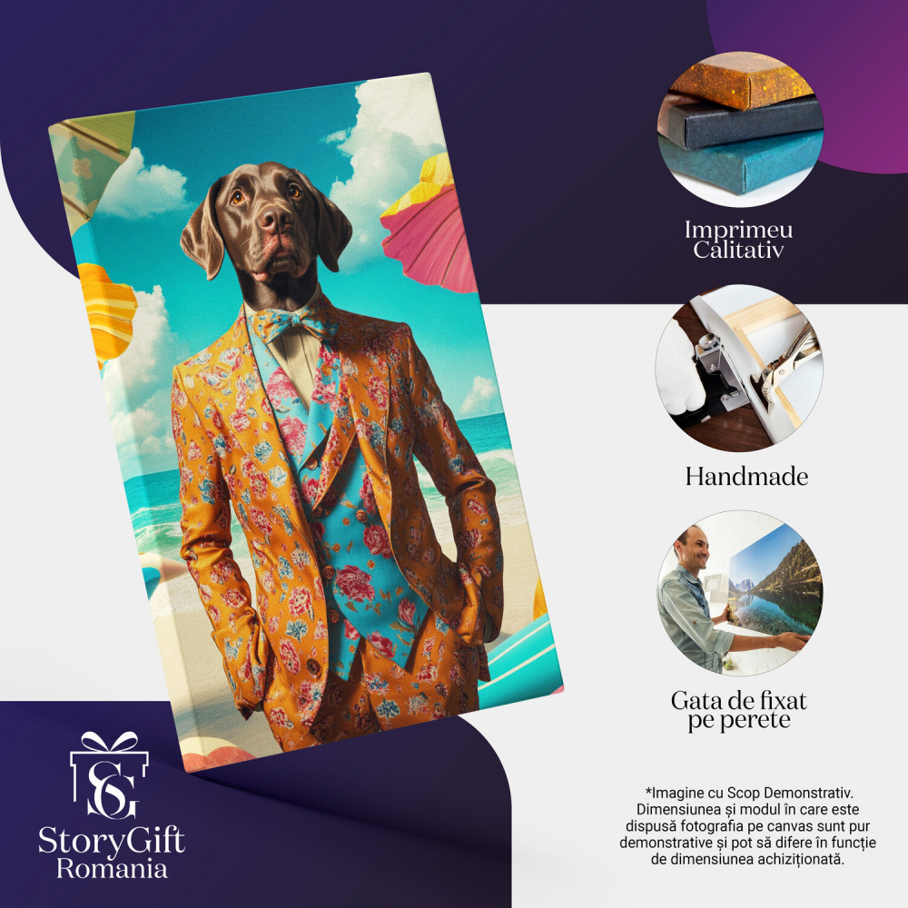 Tablou Canvas Personalizat Ținută Elegantă pe Plajă TropicalăMarime 40x25CM [4]