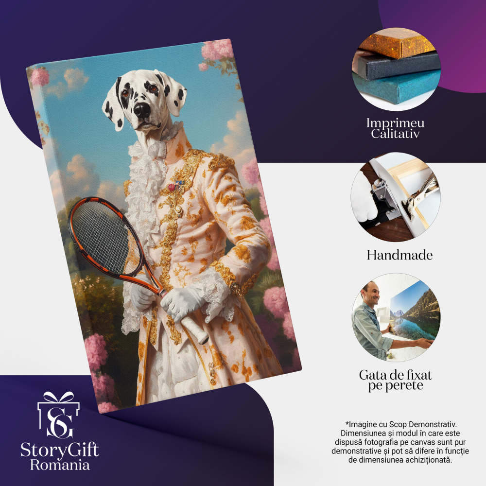 Tablou Canvas Personalizat Eleganță Roz cu Detalii Aurii și Paletă de Tenis
Marime 90x60CM [4]