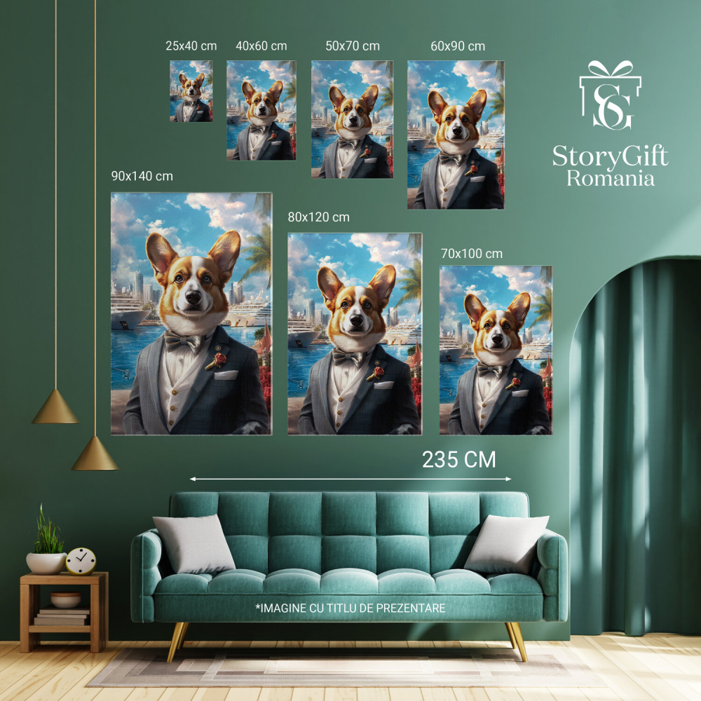  Tablou Canvas Personalizat Costum Elegant Cu Papion Pe Nave CroazierăMarime 70x50CM [6]