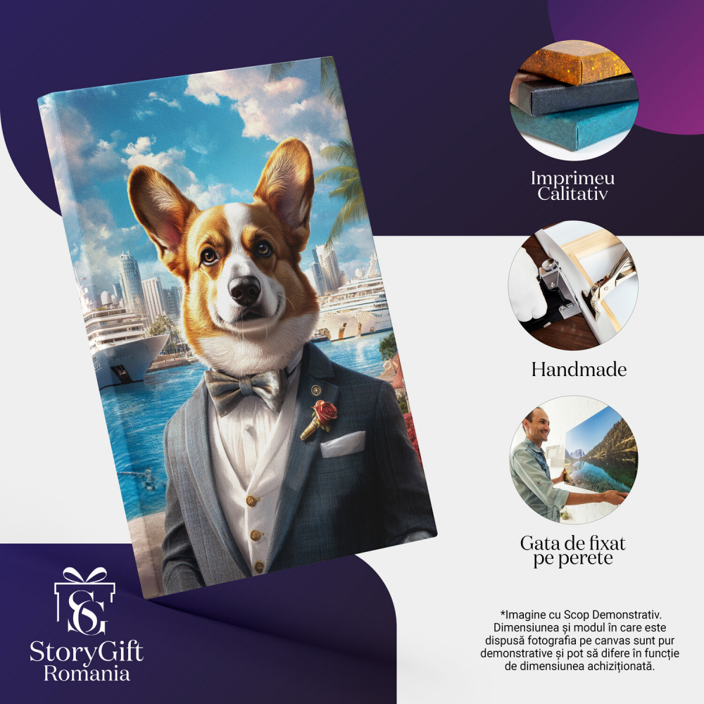  Tablou Canvas Personalizat Costum Elegant Cu Papion Pe Nave CroazierăMarime 70x50CM [4]
