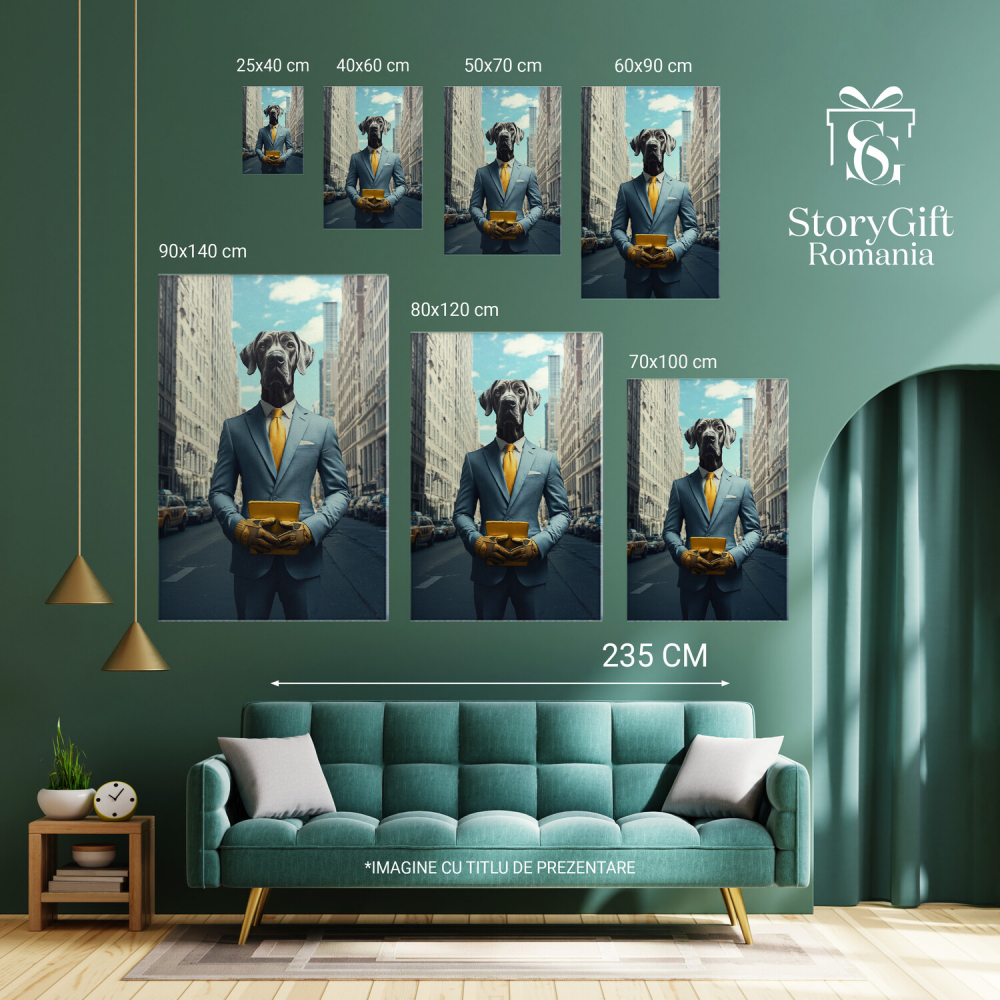  Tablou Canvas Personalizat Ținută Office Style Pe Străzile Din New YorkMarime 40x25CM [6]